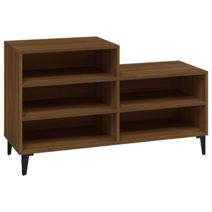 vidaXL, vidaXL Schuhregal Braun Eichen-Optik 102x36x60 cm Holzwerkstoff