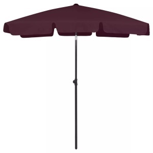 vidaXL, vidaXL Strandschirm Bordeauxrot 180x120 cm, vidaXL Strandschirm Bordeauxrot 180x120 cm