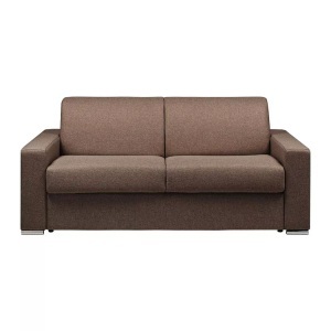 LINEA SOFA, LINEA SOFA - Schlafsofa 3Sitzer Stoff CALITO Liegefläche 1 Matratzen, One Size, Braun
