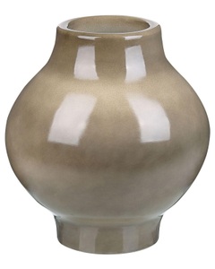 Beliani, Beliani Blumenvase Terrakotta taupe 31 cm MAGAN Vase, Beliani - Blumenvase aus Terrakotta Klassisch MAGAN, One Size, Taupe