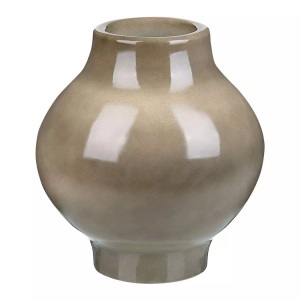Beliani, Beliani Blumenvase Terrakotta taupe 31 cm MAGAN Vase, Beliani - Blumenvase aus Terrakotta Klassisch MAGAN, One Size, Taupe