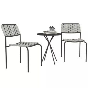 Northio, Northio - Polyrattan Gartenmöbel Set, Outdoor Lounge Balkonmöbel für 2 Personen, 3-teilig Sitzgruppe mit Stapelbare Stühle, Tisch, wetterfest Gartenlounge Garten, Terrasse Balkon, Grau Aosom, One Size, Northio - Polyrattan Gartenmöbel Set, Outdoor Lounge Balkonmöbel für 2 Personen, 3-teilig Sitzgruppe mit 2 Stapelbare Stühle, Tisch, wetterfest Gartenlounge für Garten, Terrasse Balkon, Grau Aosom, One Size