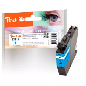 Peach, Peach Tintenpatrone cyan kompatibel zu Brother LC-3217C, Peach B3217 C Druckerpatrone cy ersetzt Brother LC-3217C für z.B. Brother MFCJ 5335 DW, Brother MFCJ 5330 DW, Brother MFCJ 6930 DW