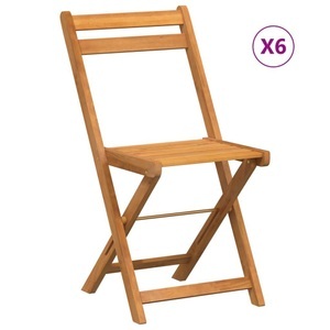 vidaXL, vidaXL Bistrostühle 6 Stk. Klappbar Massivholz Akazie, vidaXL Bistrostühle 6 Stk. Klappbar Massivholz Akazie