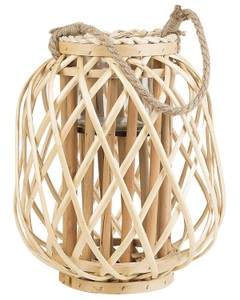 Beliani, Beliani Laterne helles Braun 30 cm MAURITIUS, 