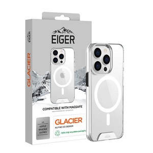 EIGER, Eiger - iPhone 14 Pro MagSafe Glacier Case Hybrid Schutzhülle (EGCA00451) - Transparent