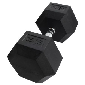 Gladiatorfit, GladiatorFit Sechseckige Hantel aus Gummi : 35 KG Hanteln, GladiatorFit - Sechseckige Hantel 