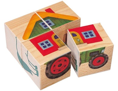 Selecta, Selecta Bilderwürfel Farm, Schmidt Spiele -Selecta - Bilderwürfel, Farm, 4 Teile