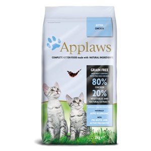 Applaws, Sparpaket Applaws 2 x 2 kg / 1,8 kg - für Kitten, Applaws Trockenfutter Kitten mit Huhn (2kg)