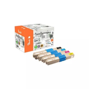 Peach, Peach Spar Pack Tonermodule kompatibel zu OKI 46508716, 46508715, 46508714, 46508713, Peach O4650-87 4 Toner (bk, c/m/y) ersetzt OKI 46508716, 46508715, 46508714, 46508713 für z.B. OKI C 332 DN, OKI MC 363 DN, OKI MC 363 N