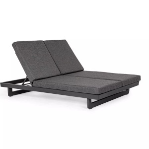 mutoni lifestyle, Garten Doppelliegest Infinity anthrazit, Doppel-Sonnenliege Infinity