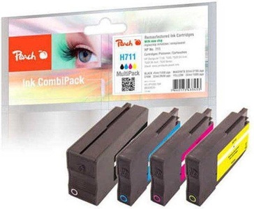 Peach, Peach Spar Pack Tintenpatronen kompatibel zu HP No. 711, Peach Tinte HP Nr. 711 Multipack