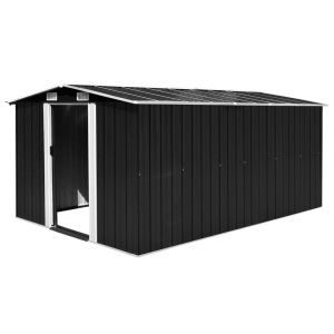 vidaXL, vidaXL Gerätehaus 257x392x181 cm Metall Anthrazit, VidaXL - Gerätehaus stahl, One Size, Grau