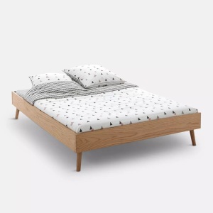 LA REDOUTE INTERIEURS, Bett mit Lattenrost Jimi Bett mit Lattenrost Jimi, La Redoute Intérieurs - Bett mit Lattenrost Jimi, 140X190CM, Braun