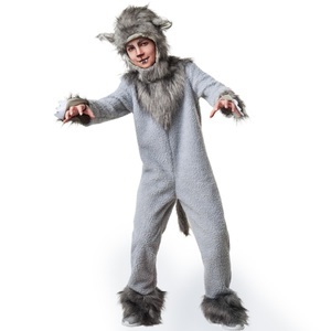TecTake, Kinderkostüm Wölfchen Wildfang Grau, Tectake - Kinderkostüm Wölfchen Wildfang, 116, Grau