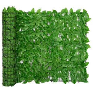 vidaXL, vidaXL Balkon-Sichtschutz mit Grünen Blättern 400x100 cm