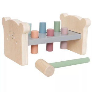 JaBaDaBaDo, JaBaDaBaDo Hammerbank TEDDY aus Holz, JABADABADO Hammer Bank C2517 Teddy 23x10x11 cm