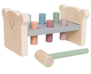 JaBaDaBaDo, JaBaDaBaDo Hammerbank TEDDY aus Holz, JABADABADO Hammer Bank C2517 Teddy 23x10x11 cm