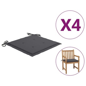 vidaXL, vidaXL Gartenstuhl-Sitzkissen 4 Stk. Anthrazit 50x50x4 cm Stoff, vidaXL Gartenstuhl-Kissen 4 Stk. Anthrazit 50x50x3 cm Oxford-Gewebe