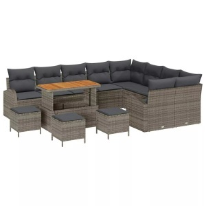 vidaXL, VidaXL - Garten-sofa poly-rattan, One Size, Grau