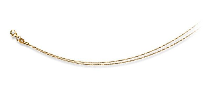MUAU Schmuck, Collier Anker Gelbgold 750, 0.6mm, 42cm Unisex Gelbgold 42cm, 