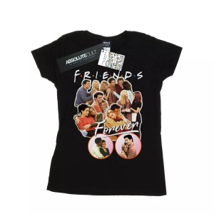 FRIENDS, Forever Collage Tshirt Damen Schwarz L, Friends - TShirt, für Damen, Schwarz, Größe L