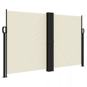 vidaXL, vidaXL Seitenmarkise Ausziehbar Creme 140x1200 cm, vidaXL Seitenmarkise Ausziehbar Creme 140x1200 cm