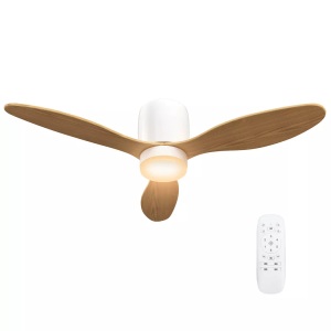 HOMCOM, HOMCOM - Deckenventilator mit Licht, Braun, One Size