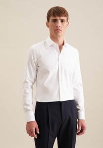 Seidensticker, Business Hemd Slim Fit Langarm Uni Herren Weiss 38, 