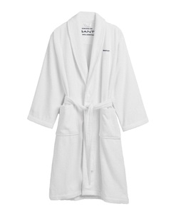 Gant, Bademantel Bequem Sitzend Unisex Weiss S, 