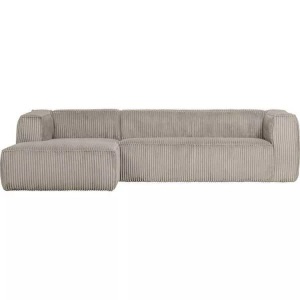 mutoni living, Ecksofa Bean links Ribcord grob Natural, Ecksofa Bean links Ribcord grob Natural 305x175
