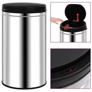 vidaXL, vidaXL Automatischer Sensor-Mülleimer 60 L Edelstahl, vidaXL Automatischer Sensor-Mülleimer 60 L Edelstahl