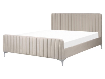 Beliani, Bett mit Lattenrost aus Samtstoff Modern LUNAN Bett mit Lattenrost aus Samtstoff Modern LUNAN