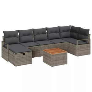 vidaXL, VidaXL - Garten-sofa-set poly-rattan, One Size, Grau, VidaXL - Garten-sofa poly-rattan, One Size, Grau