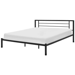 Beliani, Beliani Metallbett schwarz mit Lattenrost 180 x 200 cm CUSSET, Beliani - Bett mit Lattenrost aus Stahl Modern CUSSET, 180x200 cm, Schwarz