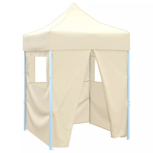 vidaXL, vidaXL Profi-Partyzelt Faltbar mit 4 Seitenwänden 2×2m Stahl Creme, vidaXL Profi-Partyzelt Faltbar mit 4 Seitenwänden 2×2m Stahl Creme