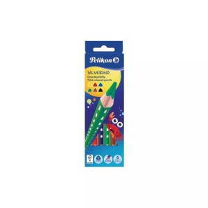 Pelikan, Pelikan Farbstifte Silverino Dick, Pelikan Buntstifte dick Silverino, 700610, (6 Farben)