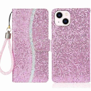 Apple, iPhone 14 - Glitter Leder Etui, 