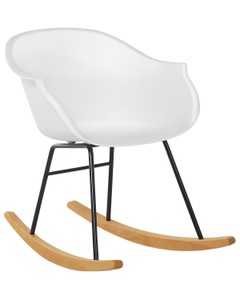 Beliani, Schaukelsessel Aus Polypropylen Retro Harmony Unisex ONE SIZE, Beliani - Schaukelsessel aus Polypropylen Retro HARMONY, One Size, Weiss Bunt
