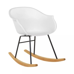 Beliani, Schaukelsessel Aus Polypropylen Retro Harmony Unisex ONE SIZE, Beliani - Schaukelsessel aus Polypropylen Retro HARMONY, One Size, Weiss Bunt