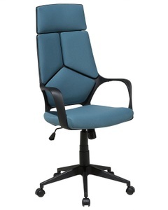 Beliani, Beliani Bürostuhl schwarz/blau höhenverstellbar DELIGHT, Beliani - Bürostuhl aus Polyester Minimalistisch DELIGHT, One Size, Nachtblau