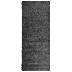 vidaXL, vidaXL Teppich Shaggy Hochflor Modern Anthrazit 80x200 cm