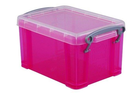 Really Useful Box, Really Useful Box Ordnungsbox 0.7L, Usefulbox Kunststoffbox, 0,7lt, transparent pink, 68501718