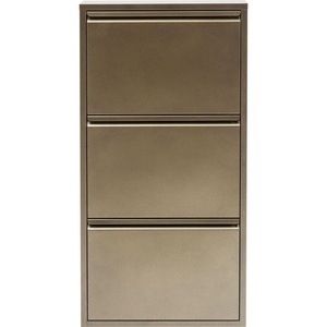 Kare Design, Schuhkipper Caruso 3-er Bronze (MO), Kare Design Schuhschrank »Caruso Stahl«