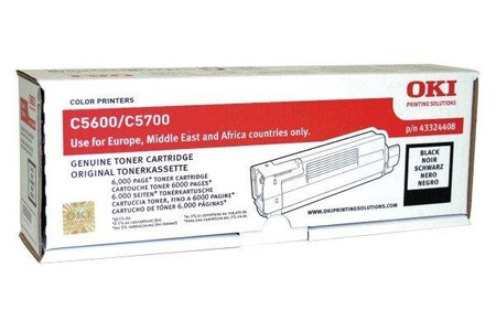 OKI, Original Tonerpatrone schwarz OKI 43324408, Oki Toner, schwarz, 43324408, (6`000 Seiten)