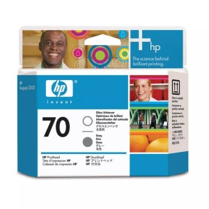 Hewlett-Packard, Hewlett-Packard HP Druckkopf Nr. 70 (C9410A) Gloss, HP 70 Original Druckkopf C9410A Foto Grau Multipack