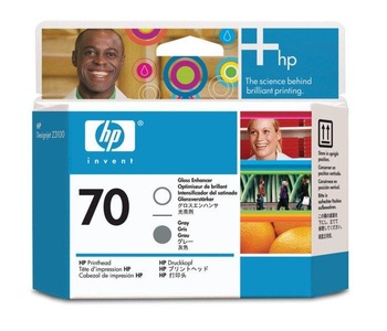 Hewlett-Packard, Hewlett-Packard HP Druckkopf Nr. 70 (C9410A) Gloss, HP 70 Original Druckkopf C9410A Foto Grau Multipack