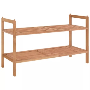 vidaXL, vidaXL Schuhregal 69x27x41 cm Massivholz Nussbaum