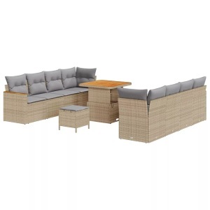 vidaXL, VidaXL - Outdoor-sofa poly-rattan, One Size, Beige