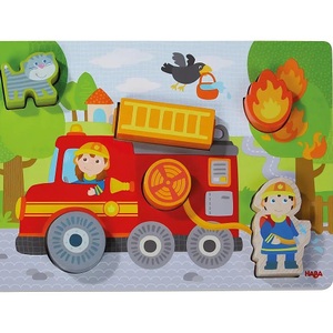 HABA Sales GmbH & Co.KG, Holzpuzzle Feuerwehrauto (Kinderpuzzle), HABA - Holzpuzzle Feuerwehrauto